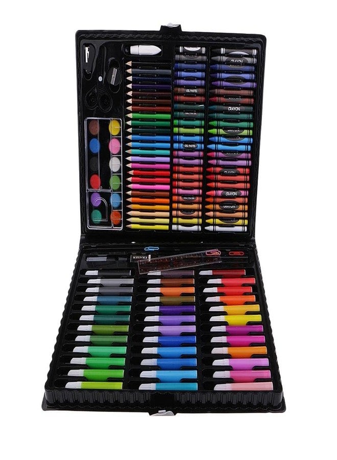 SEMNOX CREATION 150 Pieces Art Set Childrens/Kids Colouring Drawing Painting Arts & Crafts Case Water Color Pen Colored Pencils Crayon Oil Pastel Paint Brush Drawing Tool Art School Stationery Set - Image 1